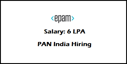 EPAM India Hiring 2022 Registration Started