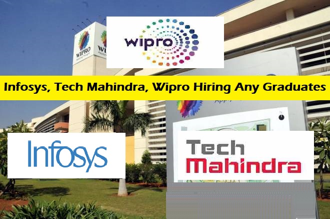 Infosys, Tech Mahindra, Wipro Hiring Any Graduates