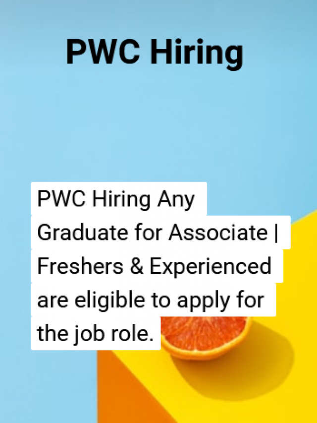 Pwc Job Description