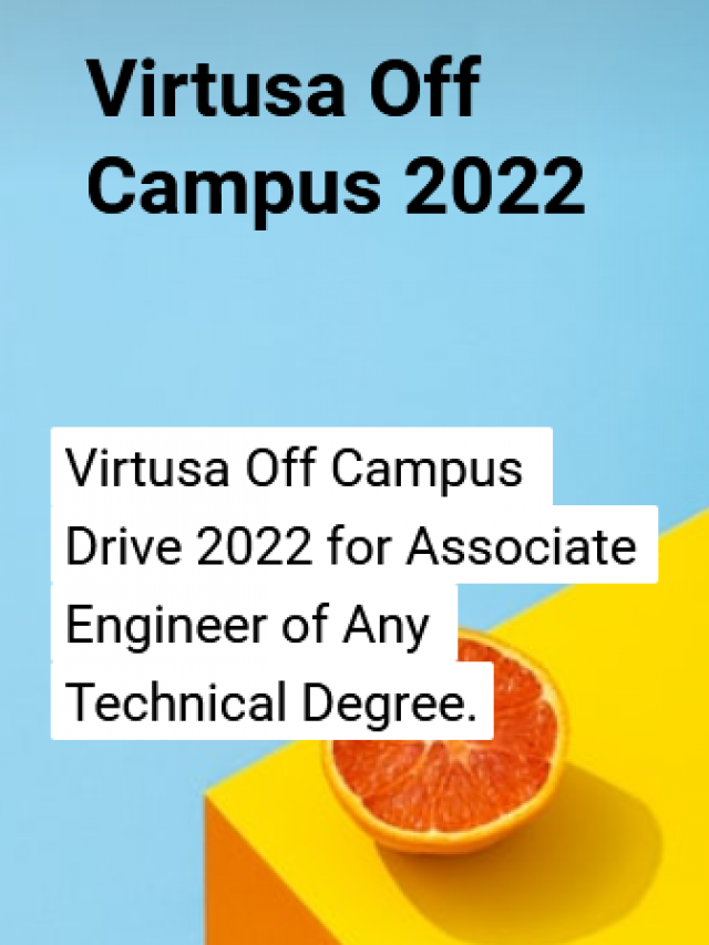 Virtusa Off Campus 2022 for Associate Engineer of Any Technical Degree