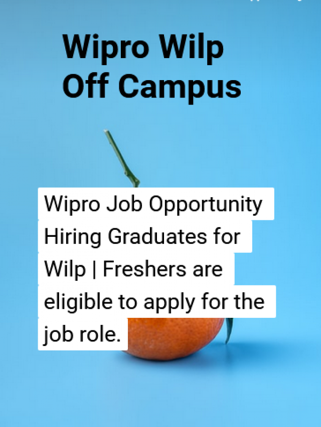 Wipro Wilp Off Campus Drive 2022 for BCA/B.Sc Graduates